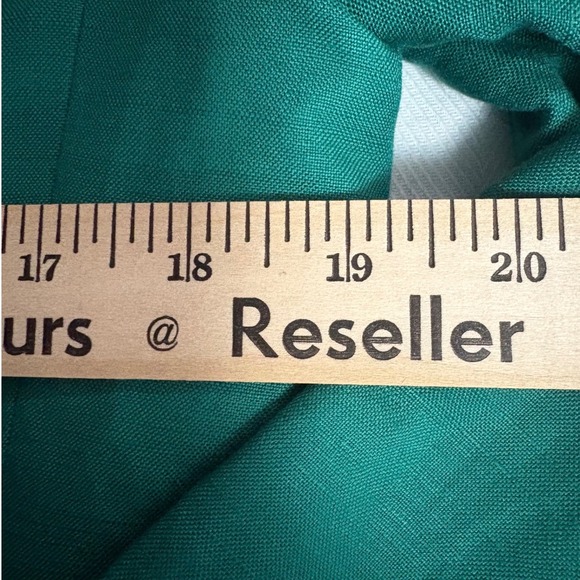 Tahari Linen Blend Blazer Kelly Green Tailored Career Jacket Women 10 - Picture 9 of 9